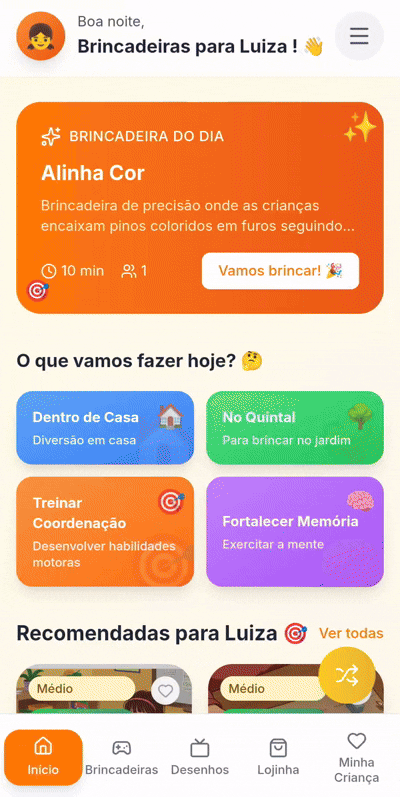 Demonstração do App BrincaFácil